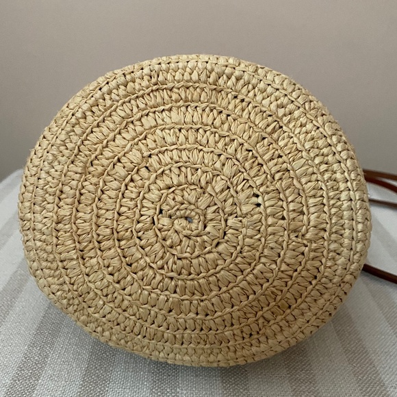 Sezane JOSIE Raffia Bag  "Peonies" NWOT - Picture 4 of 10